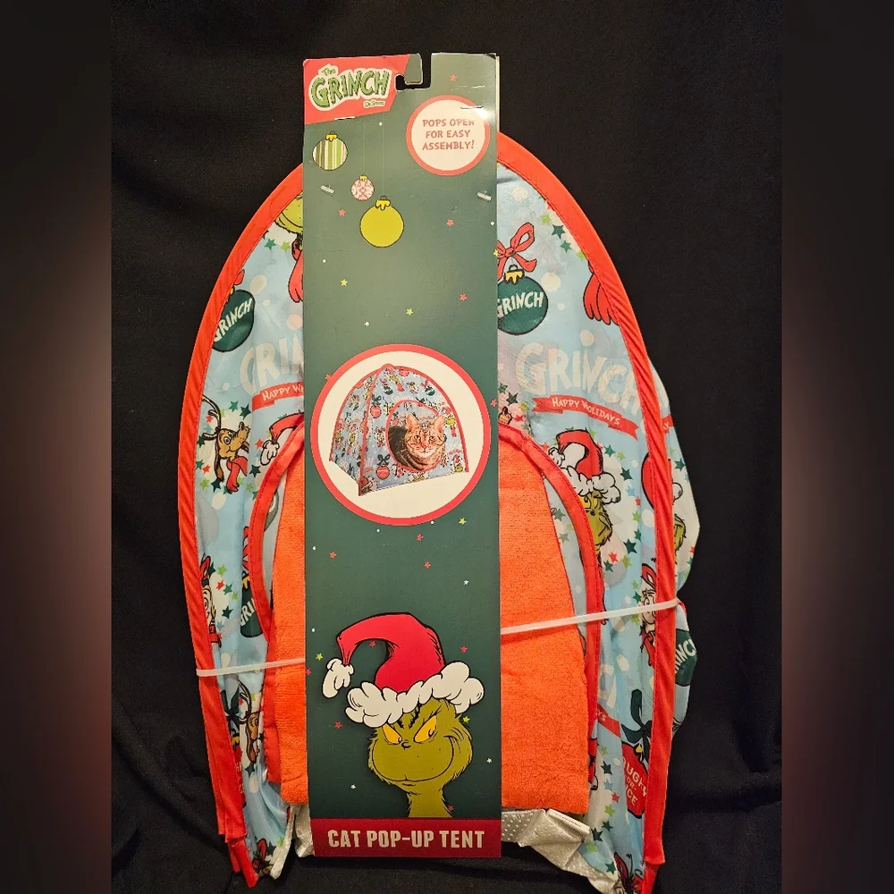 Grinch Cat Pop-Up Tent and Tunnel Set